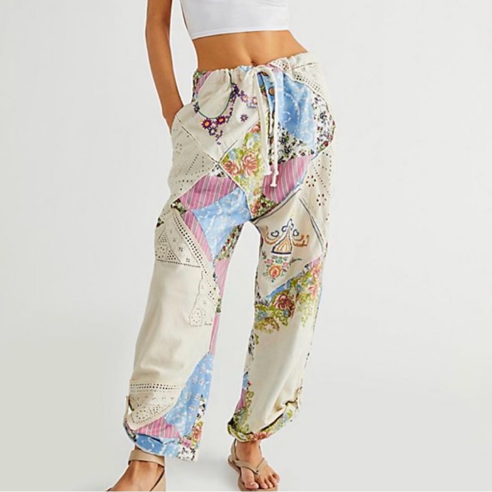FREE PEOPLE BALI PATCHWORK PANTS